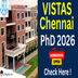 VISTAS Chennai Invites Applications for PhD Admission 2026; Apply Till January 9